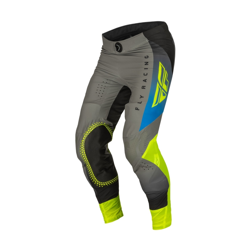 Motokros hlače FLY Racing Lite 2023 sivo-modra hi-vis razprodaja