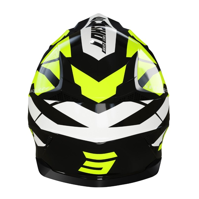 Otroška motokros čelada Shot Pulse Kid Revenge black-white-fluo yellow razprodaja