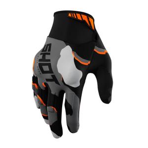 Motokros rokavice Shot Drift Camo black-camo-fluo orange