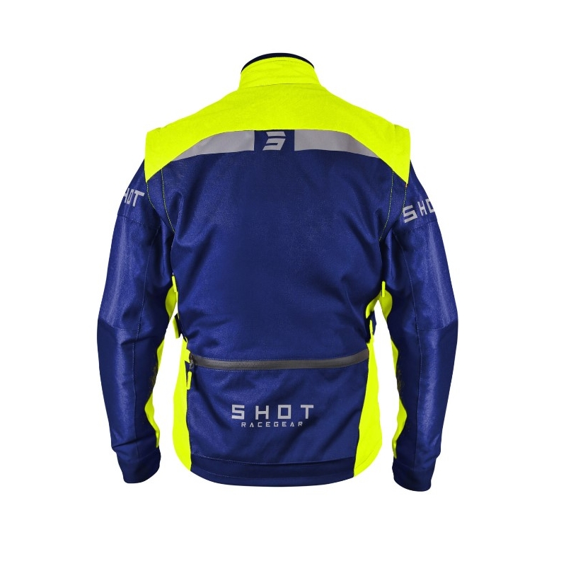 Shot Racetech modro-fluo rumena motoristična jakna