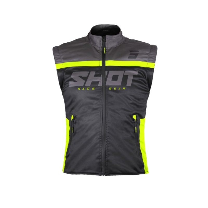 Softshell jopič Shot Bodywarmer Lite 2.0 black-fluo rumena razprodaja