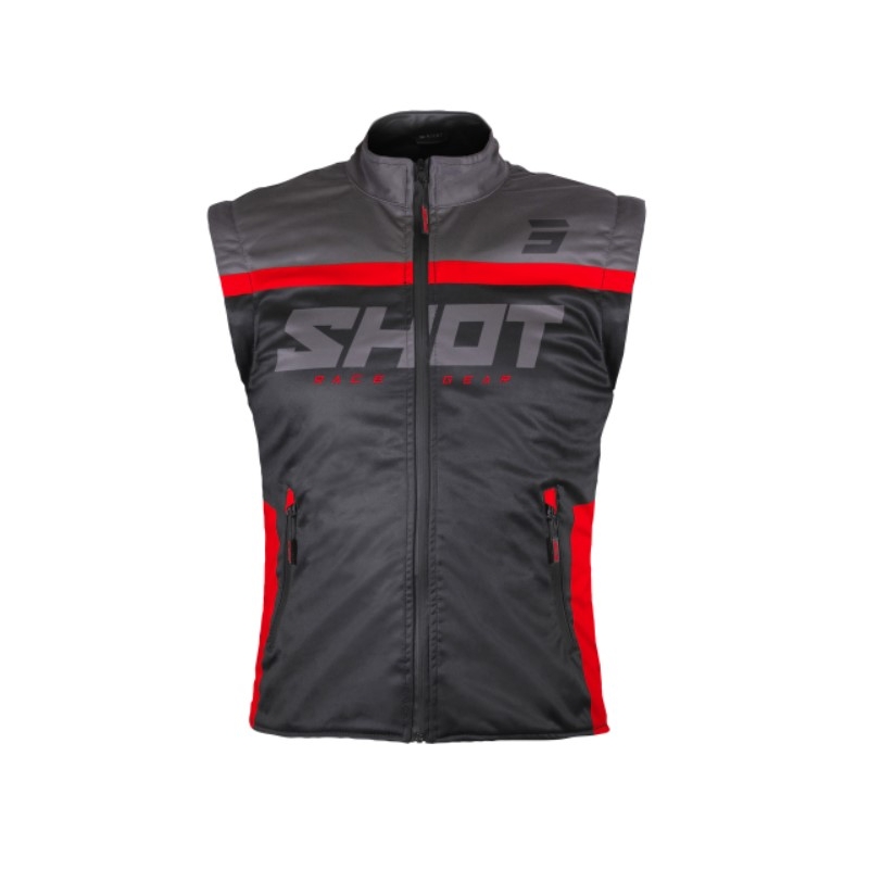 Softshell jopič Shot Bodywarmer Lite 2.0 black-red