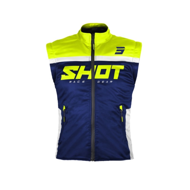 Softshell jopič Shot Bodywarmer Lite 2.0 blue-white-fluo yellow razprodaja