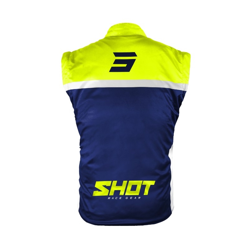 Softshell jopič Shot Bodywarmer Lite 2.0 blue-white-fluo yellow razprodaja