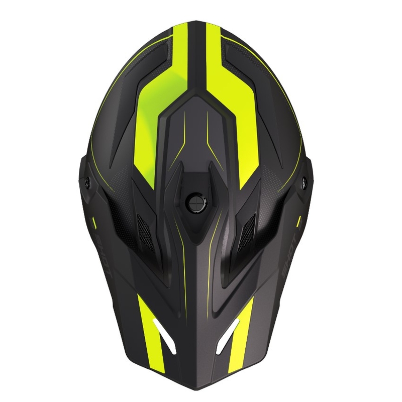 Enduro čelada Shot Trek Rally black-fluo yellow