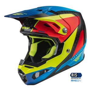 Motokros čelada FLY Racing Formula Carbon Prime fluo rumeno-modro-rdeča