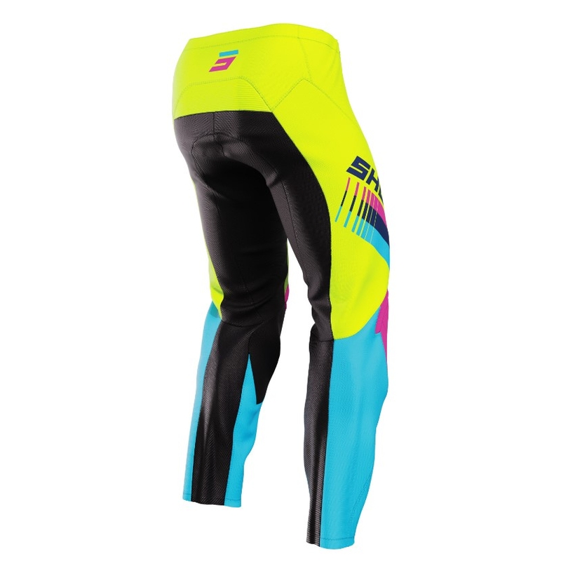 Shot Raw Kid Tracer Pink-Blue-Fluo Yellow Otroške hlače za motokros razprodaja