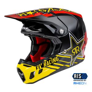 Motokros čelada FLY Racing Formula CC Rockstar črno-rdeče-rumena
