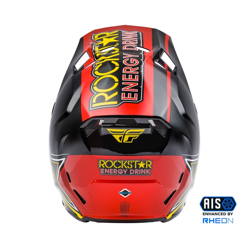 Motokros čelada FLY Racing Formula CC Rockstar črno-rdeče-rumena