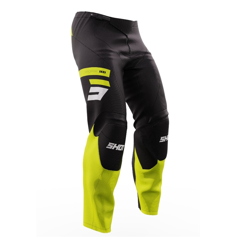 Otroške motokros hlače Shot Raw Kid Reflex black-fluo yellow razprodaja