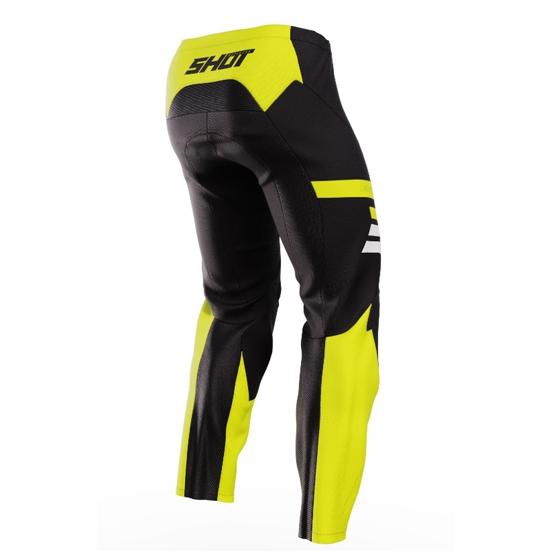Otroške motokros hlače Shot Raw Kid Reflex black-fluo yellow razprodaja