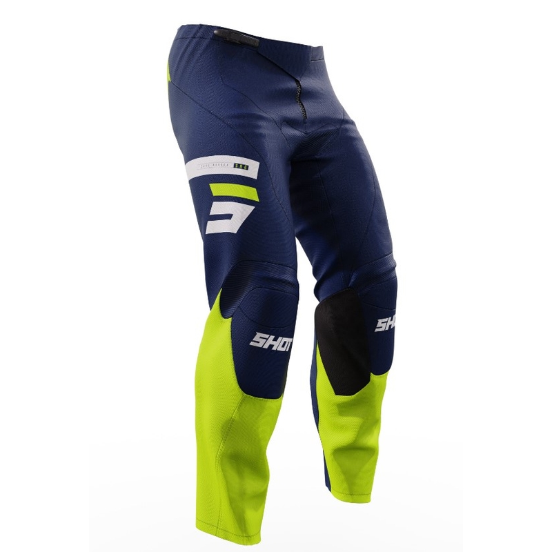Otroške motokros hlače Shot Raw Kid Reflex blue-fluo yellow