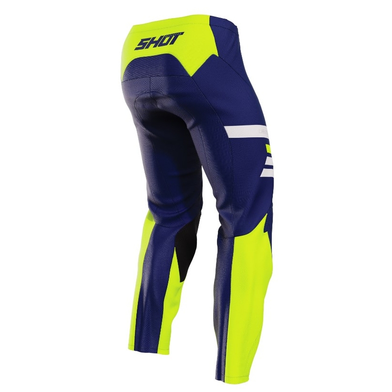 Otroške motokros hlače Shot Raw Kid Reflex blue-fluo yellow