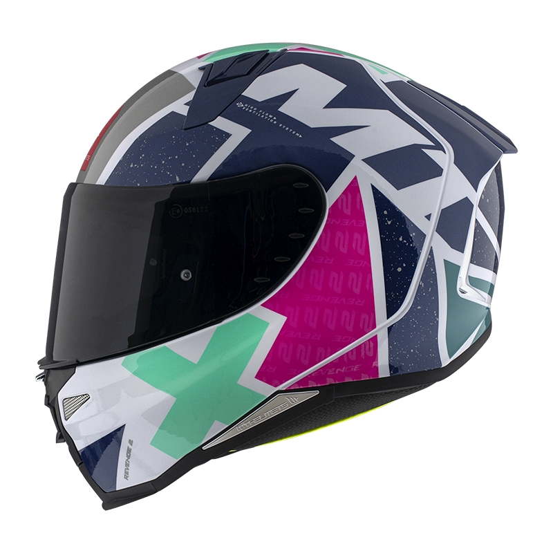 MT FF110 Revenge 2 Light integralna motoristična čelada belo-modra