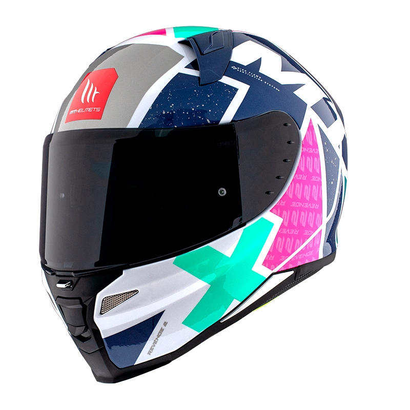 MT FF110 Revenge 2 Light integralna motoristična čelada belo-modra