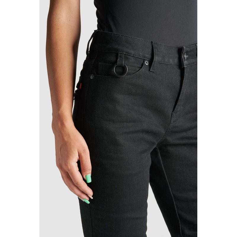 Ženske kavbojke PANDO MOTO Kissaki Arm Black Motorcycle Jeans razprodaja