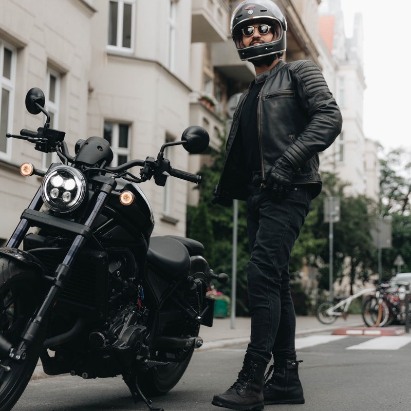 Motoristične kavbojke Rebelhorn Nomad TP sprana črna razprodaja