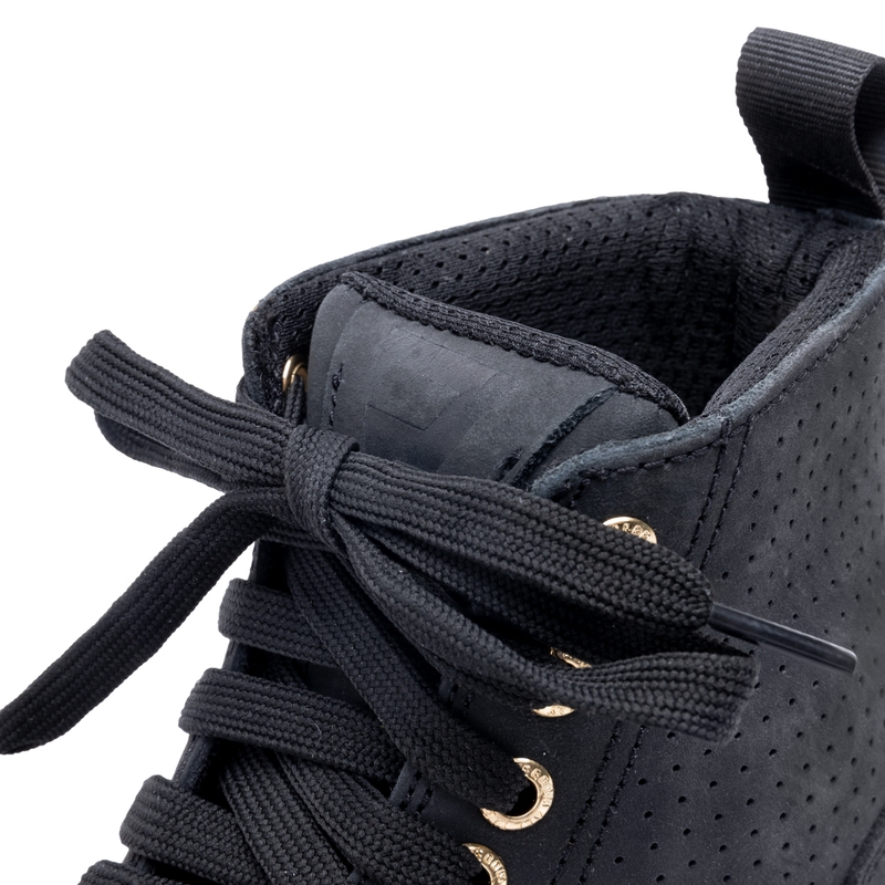 Rebelhorn Tramp II Black and Gold Motorcycle Boots za ženske