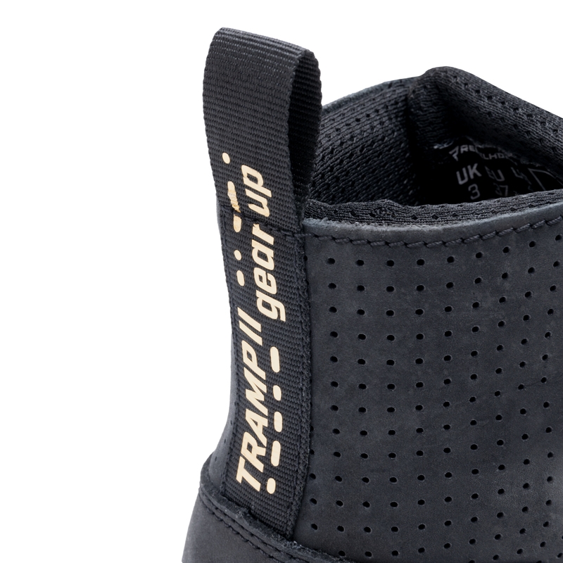 Rebelhorn Tramp II Black and Gold Motorcycle Boots za ženske