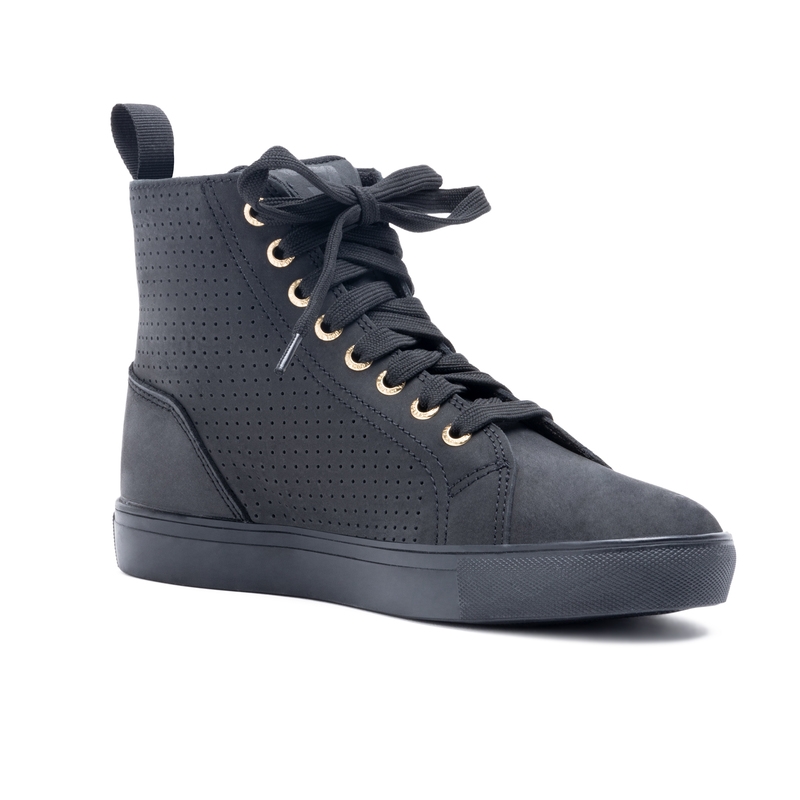 Rebelhorn Tramp II Black and Gold Motorcycle Boots za ženske