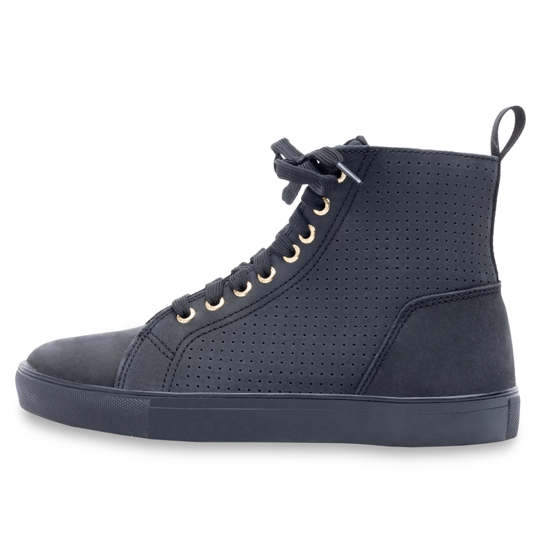Rebelhorn Tramp II Black and Gold Motorcycle Boots za ženske