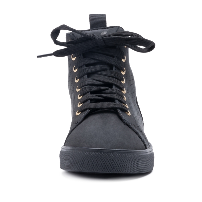 Rebelhorn Tramp II Black and Gold Motorcycle Boots za ženske