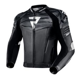 Rebelhorn Vandal Black and White Leather Motorcycle Jacket