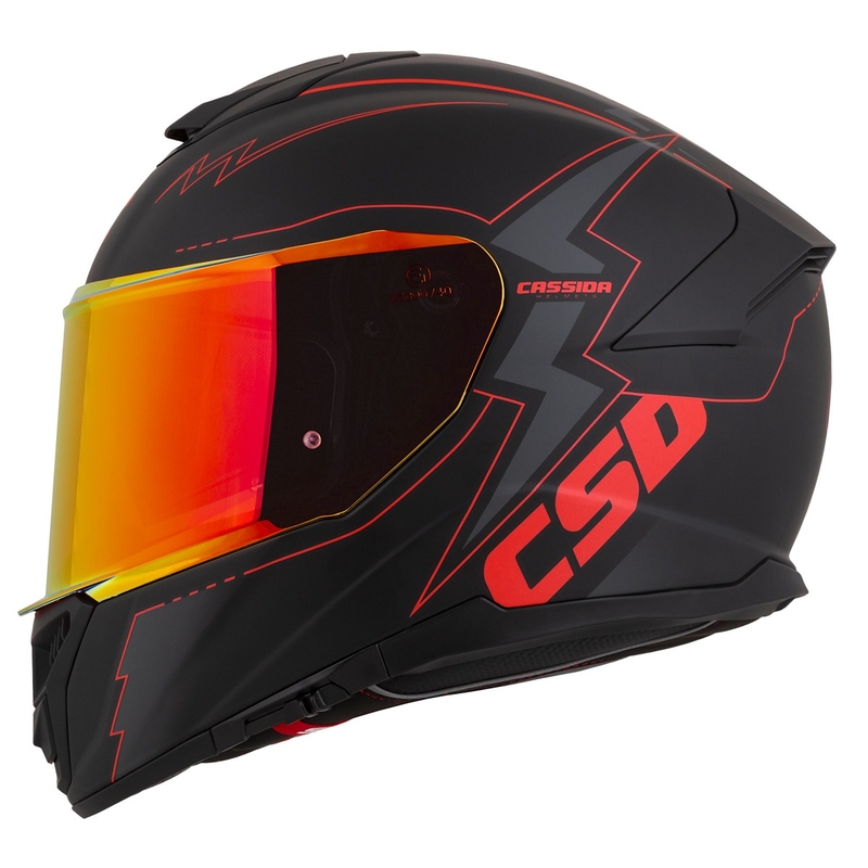 Cassida Integral GT 2.1 Flash Black-Red-Grey motoristična čelada