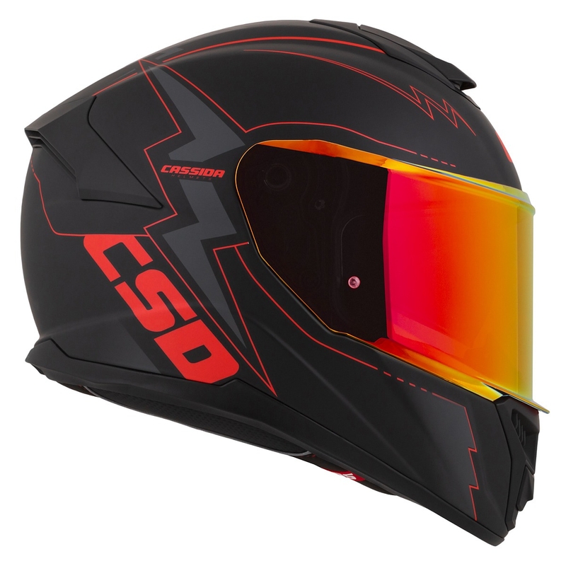 Cassida Integral GT 2.1 Flash Black-Red-Grey motoristična čelada