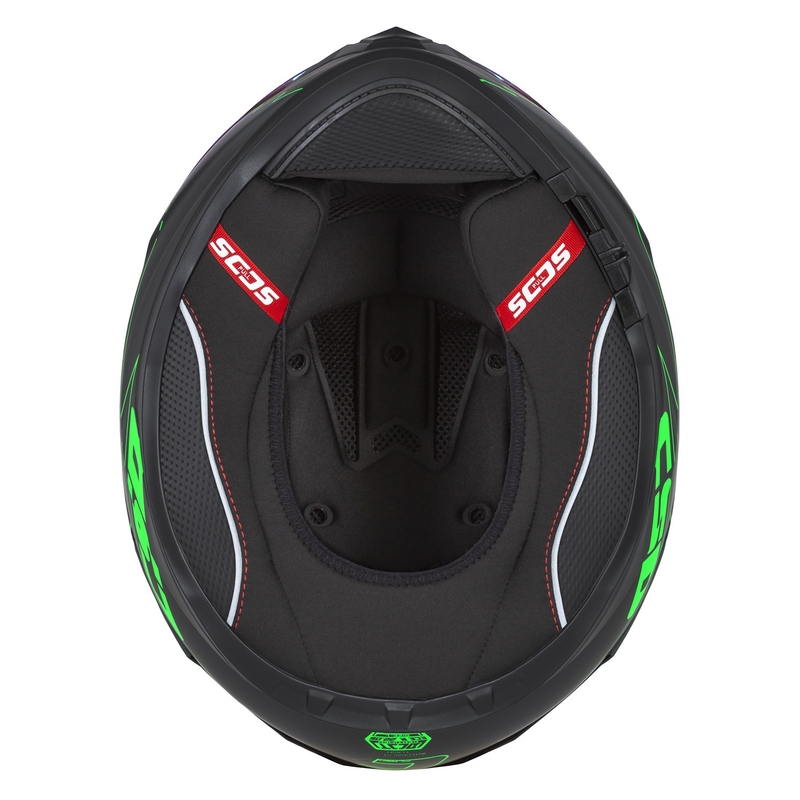 Integral motoristična čelada Cassida Integral GT 2.1 Flash black-fluo green-grey
