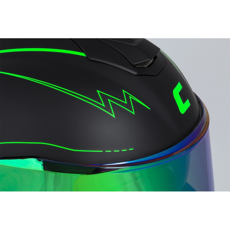 Integral motoristična čelada Cassida Integral GT 2.1 Flash black-fluo green-grey