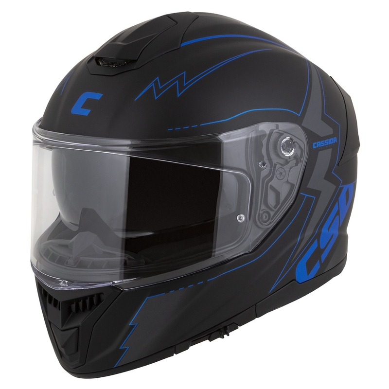 Integral motoristična čelada Cassida Integral GT 2.1 Flash črna-modra-siva