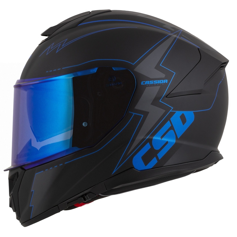 Integral motoristična čelada Cassida Integral GT 2.1 Flash črna-modra-siva