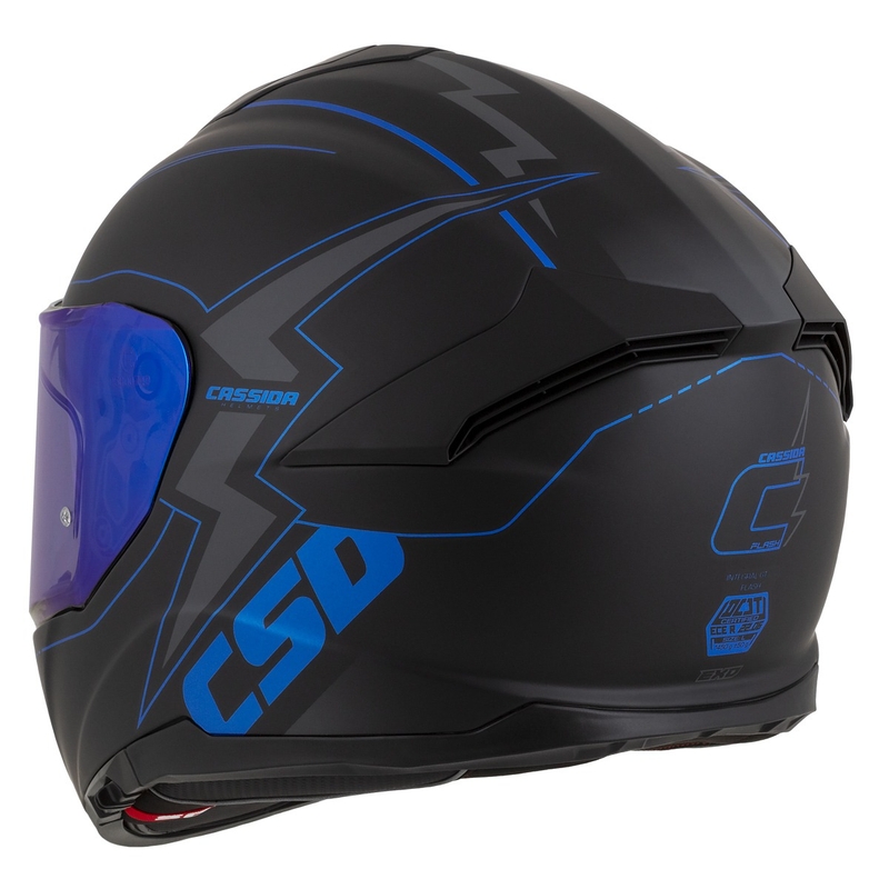 Integral motoristična čelada Cassida Integral GT 2.1 Flash črna-modra-siva