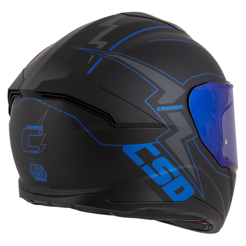 Integral motoristična čelada Cassida Integral GT 2.1 Flash črna-modra-siva
