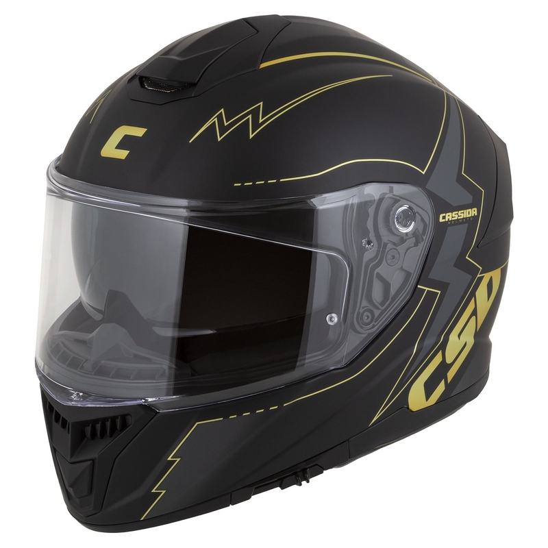 Cassida Integral GT 2.1 Flash črno-zlato-siva motoristična čelada