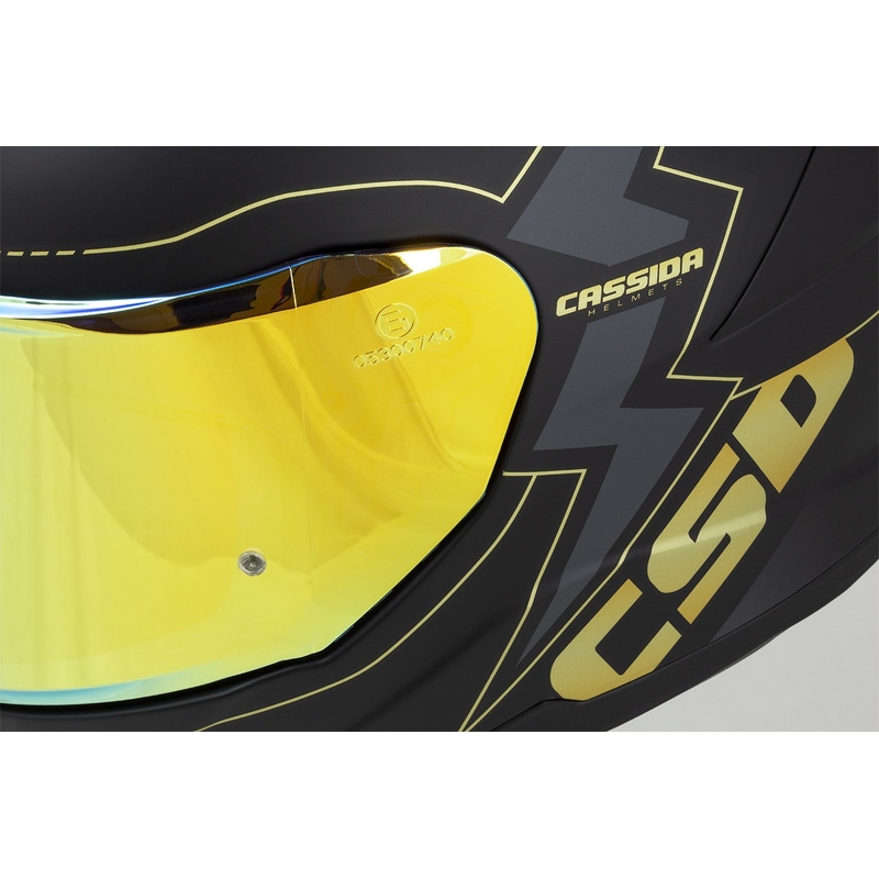 Cassida Integral GT 2.1 Flash črno-zlato-siva motoristična čelada