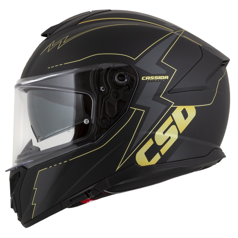 Cassida Integral GT 2.1 Flash črno-zlato-siva motoristična čelada