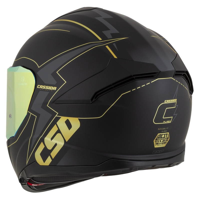 Cassida Integral GT 2.1 Flash črno-zlato-siva motoristična čelada