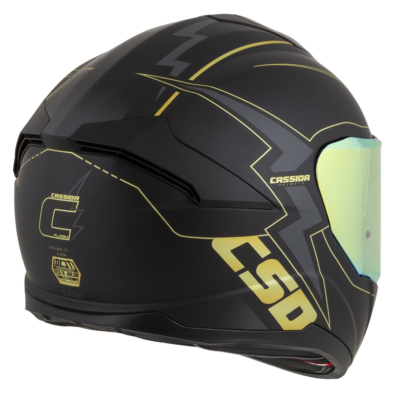 Cassida Integral GT 2.1 Flash črno-zlato-siva motoristična čelada