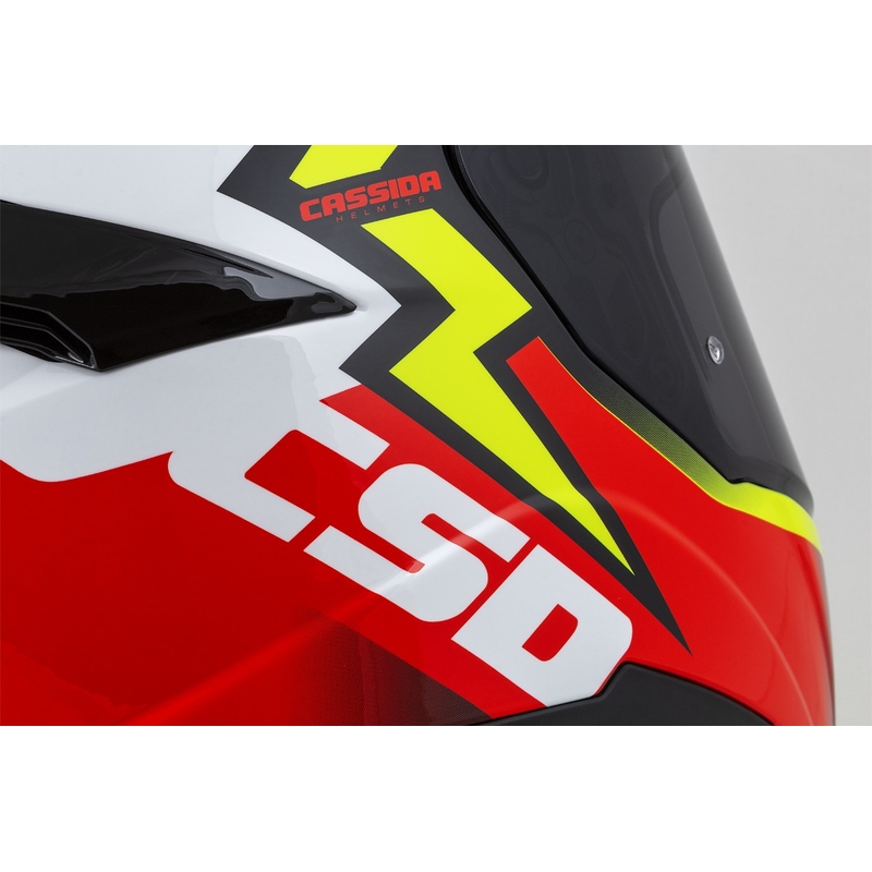 Integral motoristična čelada Cassida Integral GT 2.1 Flash fluo rumeno-rdeče-črno-bela