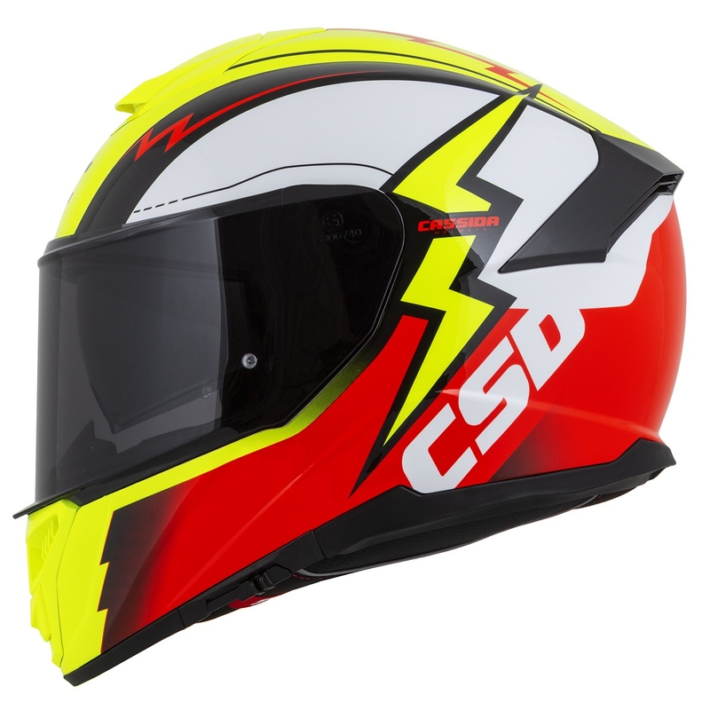 Integral motoristična čelada Cassida Integral GT 2.1 Flash fluo rumeno-rdeče-črno-bela