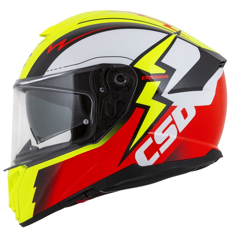 Integral motoristična čelada Cassida Integral GT 2.1 Flash fluo rumeno-rdeče-črno-bela