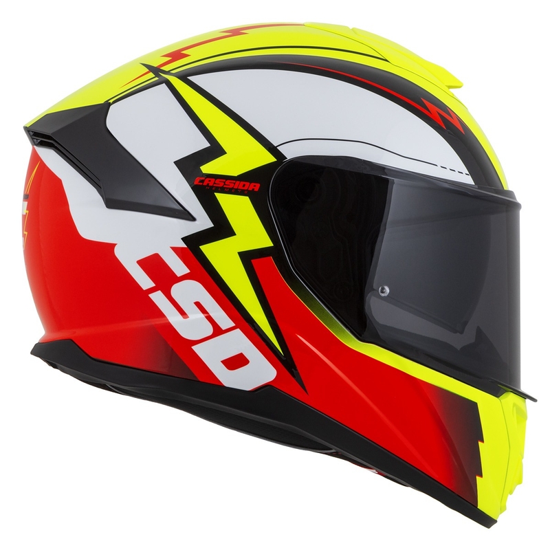 Integral motoristična čelada Cassida Integral GT 2.1 Flash fluo rumeno-rdeče-črno-bela