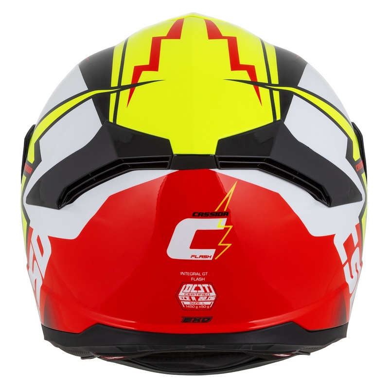 Integral motoristična čelada Cassida Integral GT 2.1 Flash fluo rumeno-rdeče-črno-bela