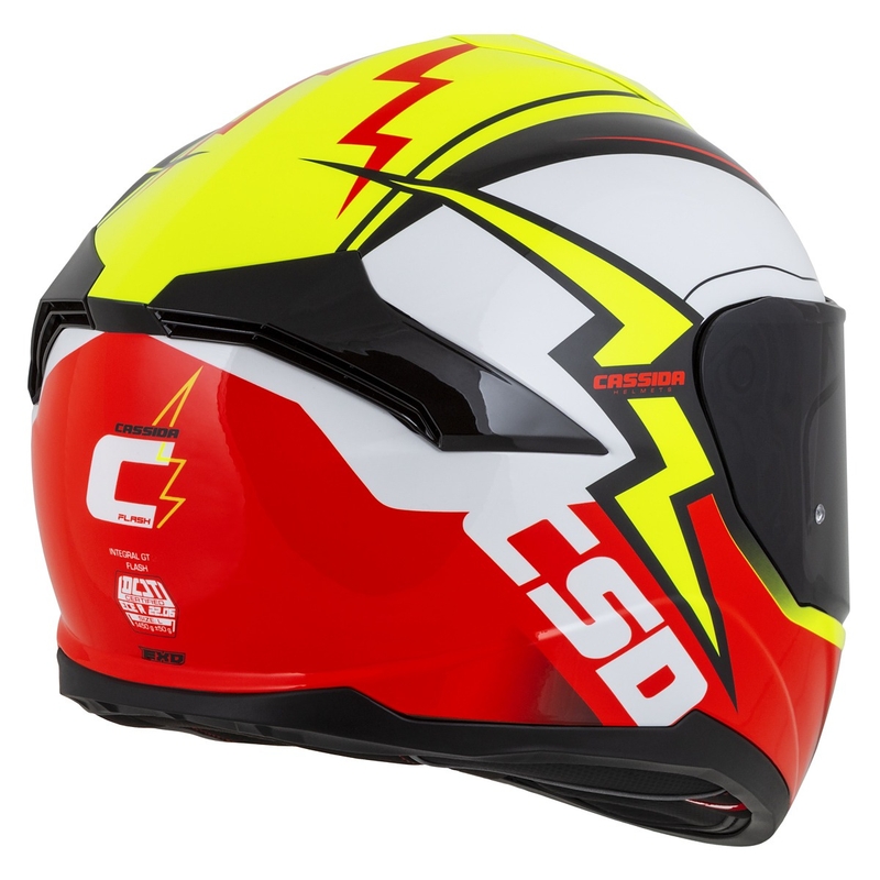 Integral motoristična čelada Cassida Integral GT 2.1 Flash fluo rumeno-rdeče-črno-bela