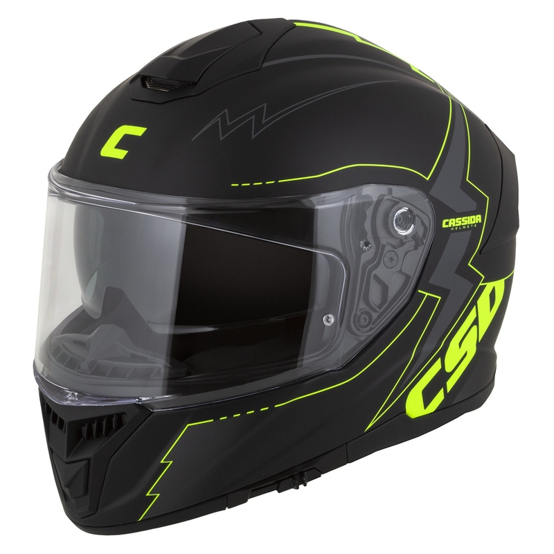 Cassida Integral GT 2.1 Flash črno-fluo rumeno-siva motoristična čelada