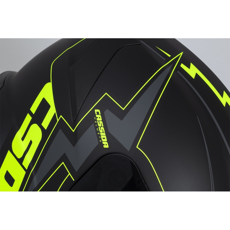 Cassida Integral GT 2.1 Flash črno-fluo rumeno-siva motoristična čelada