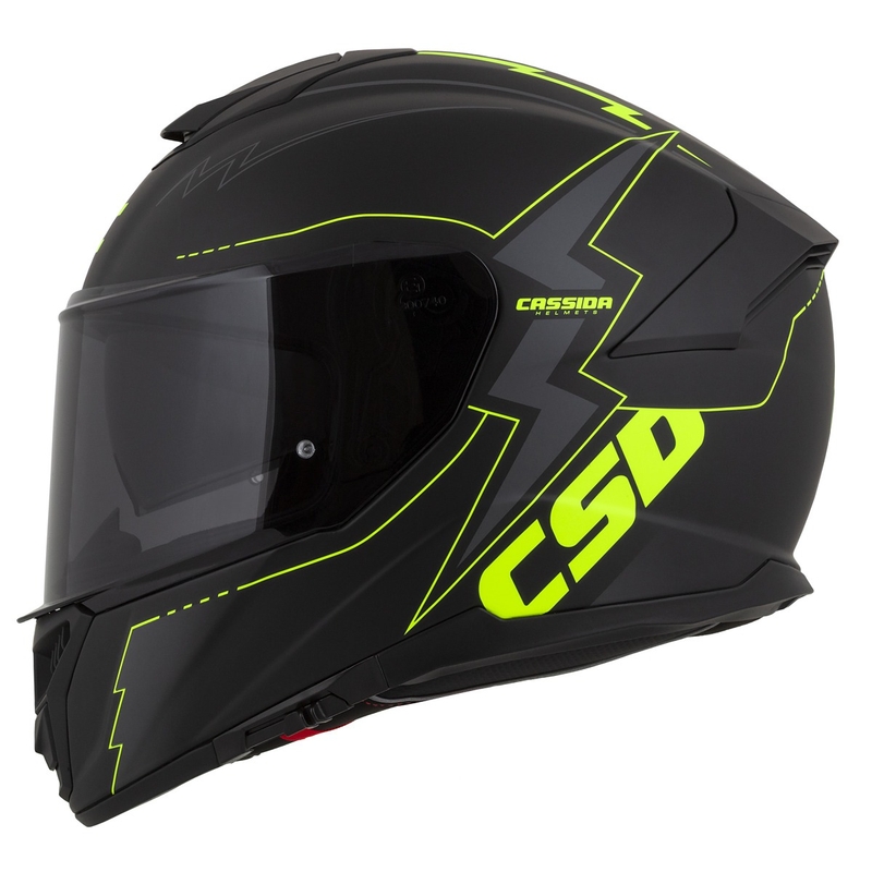 Cassida Integral GT 2.1 Flash črno-fluo rumeno-siva motoristična čelada