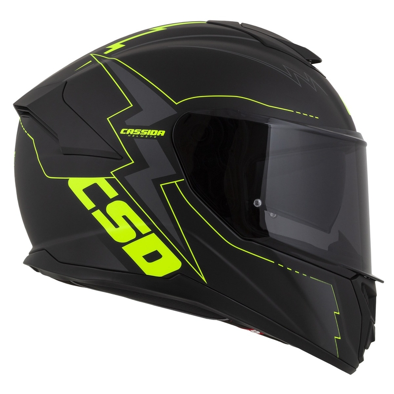 Cassida Integral GT 2.1 Flash črno-fluo rumeno-siva motoristična čelada